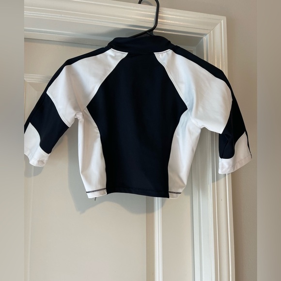 NWT Good American Performance Dual Life Zip Crop Top black/white size 3 - Picture 8 of 12